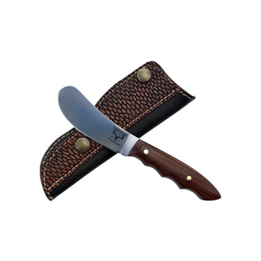 Cocobolo Beavertail Skinning Knife With Custom Beavertail Sheath 26-092