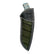 Custom 1 of 1 Damascus Fossilized Mammoth Hunting Knife With Custom Sheath 26-524