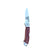 Purple Heart Yooper pocket knife 26-553 with blade open, purple wood handle and Limited Edition blade marking.