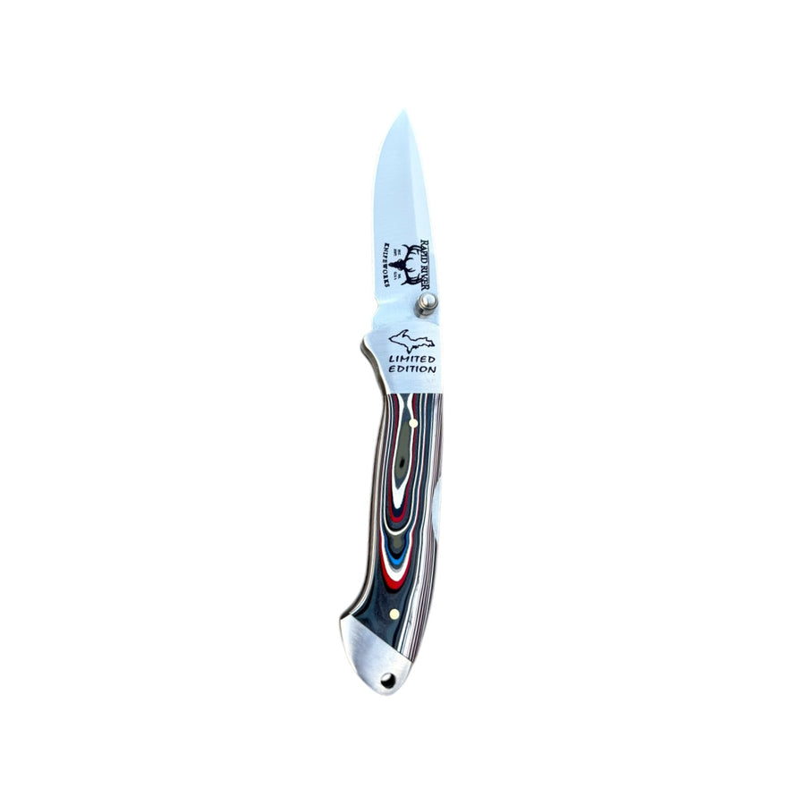 Special Edition Fordite Yooper folding pocket knife 26-554 by Rapid River Knifeworks.