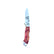 Yooper pocket knife 26-546 with blade open, pink-red box elder burl handle with golden grain and Limited Edition blade marking.